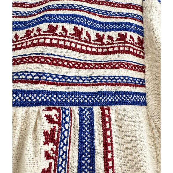 Isabel Marant Etoile "Dumas" Embroidered Raw Silk Top in Ivory, size 36 (size S) - Picture 3 of 7